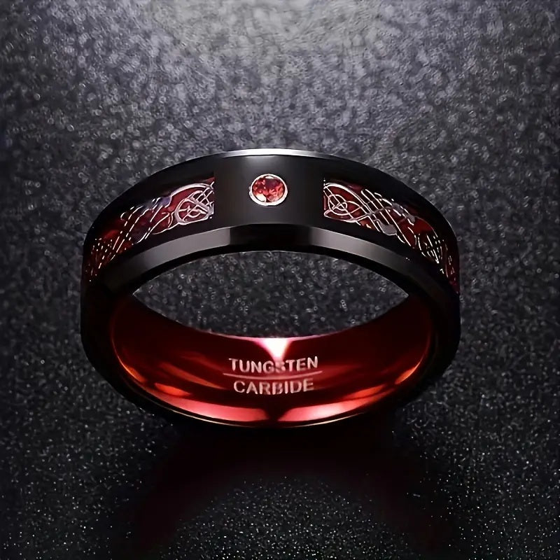 Red Tungsten Ring 8mm