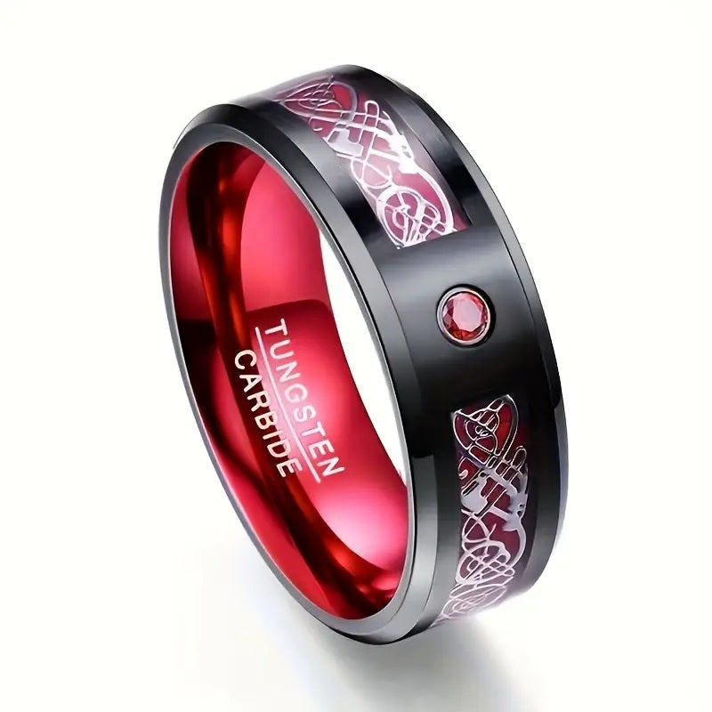 Red Tungsten Ring 8mm