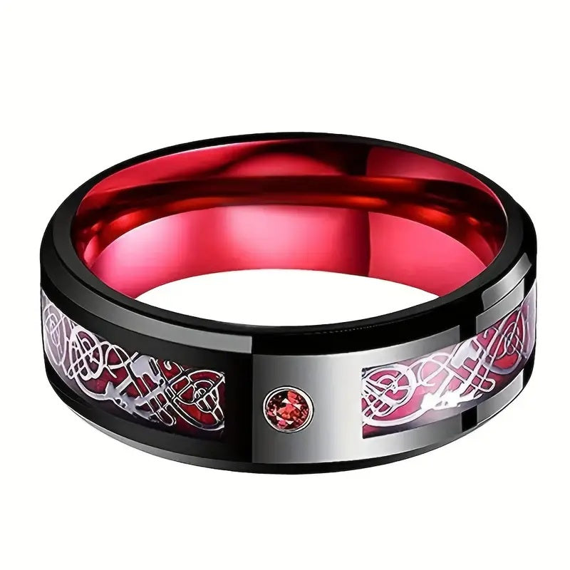 Red Tungsten Ring 8mm