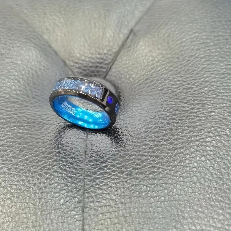 Blue Tungsten Ring 8mm