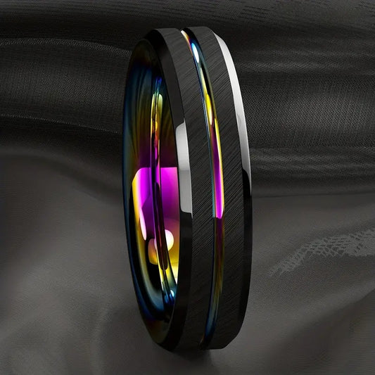 Pride Rainbow Wedding Ring 6mm