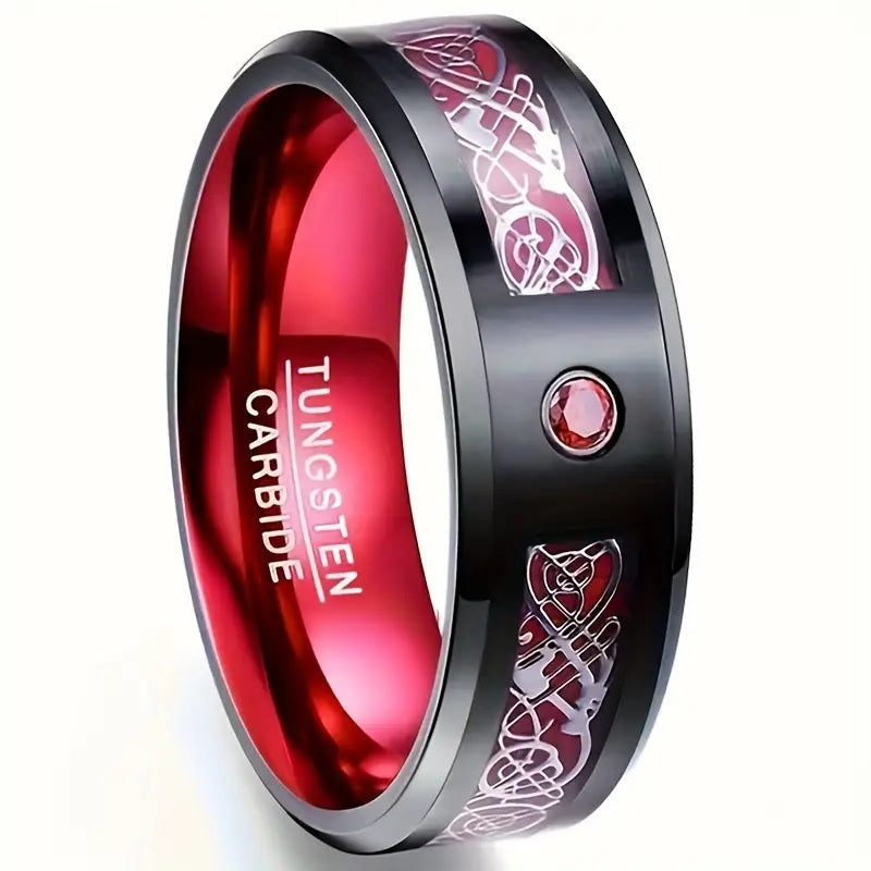 Red Tungsten Ring 8mm